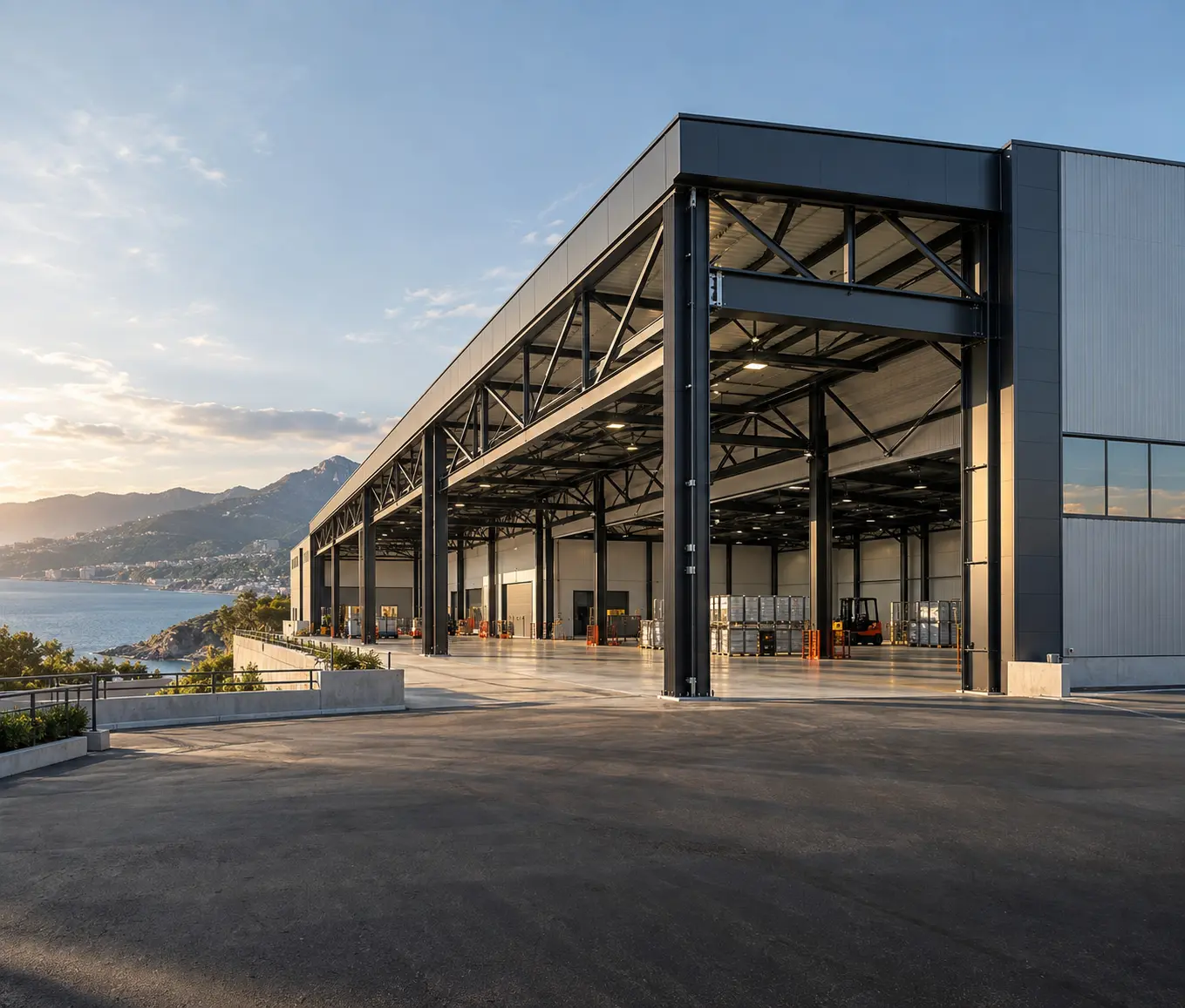 Estrutura metálica do projeto Côte d'Azur